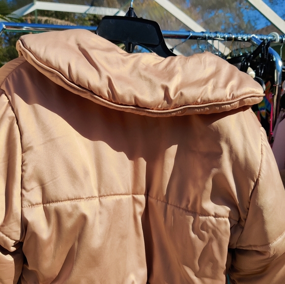 Me George satin metallic gold puffer coat - Picture 5 of 16